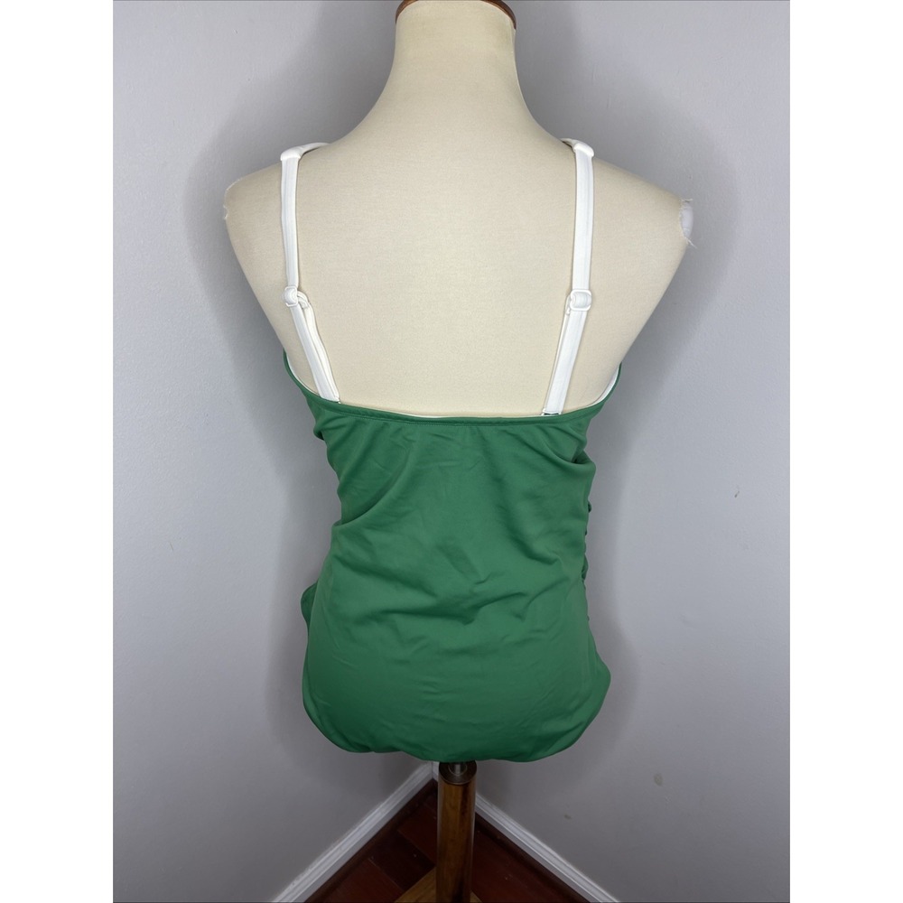 New Boden Corsica V-neck Swimsuit Green US 14 Long - Picture 5 of 11